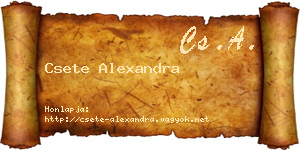 Csete Alexandra névjegykártya